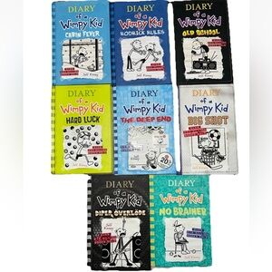 Diary of a Wimpy Kid Book Lot of 7 Hardcover 1 Softcover Jeff Kinney Volumes